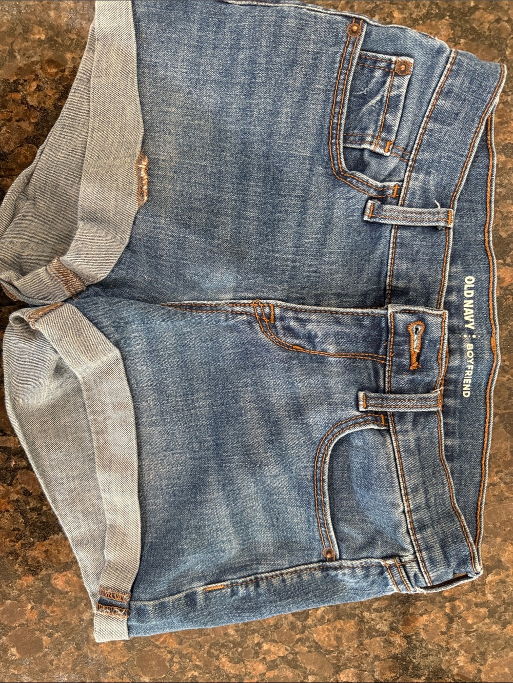 Old Navy Medium Blue Boyfriend Denim Shorts